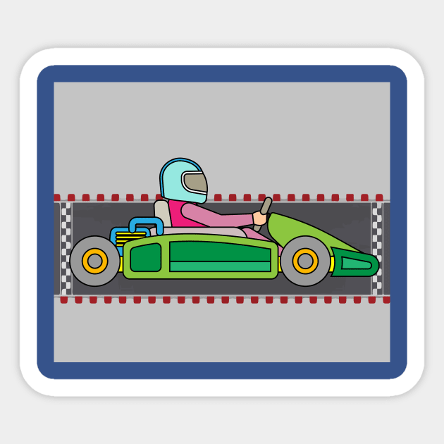 Go-Kart Racing Kart Race Kartor Sticker by flofin